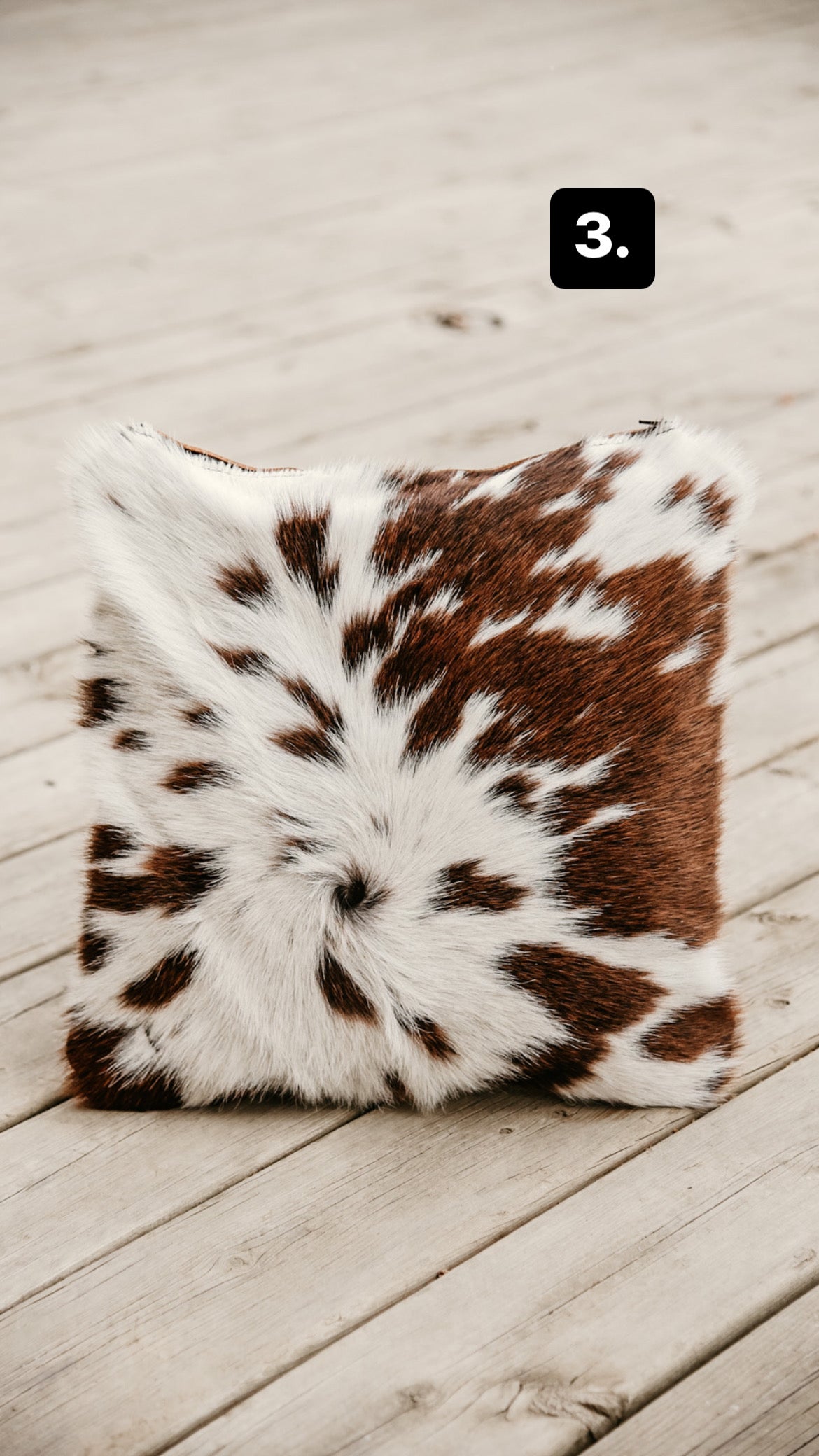 Cowhide Throw Pillow
