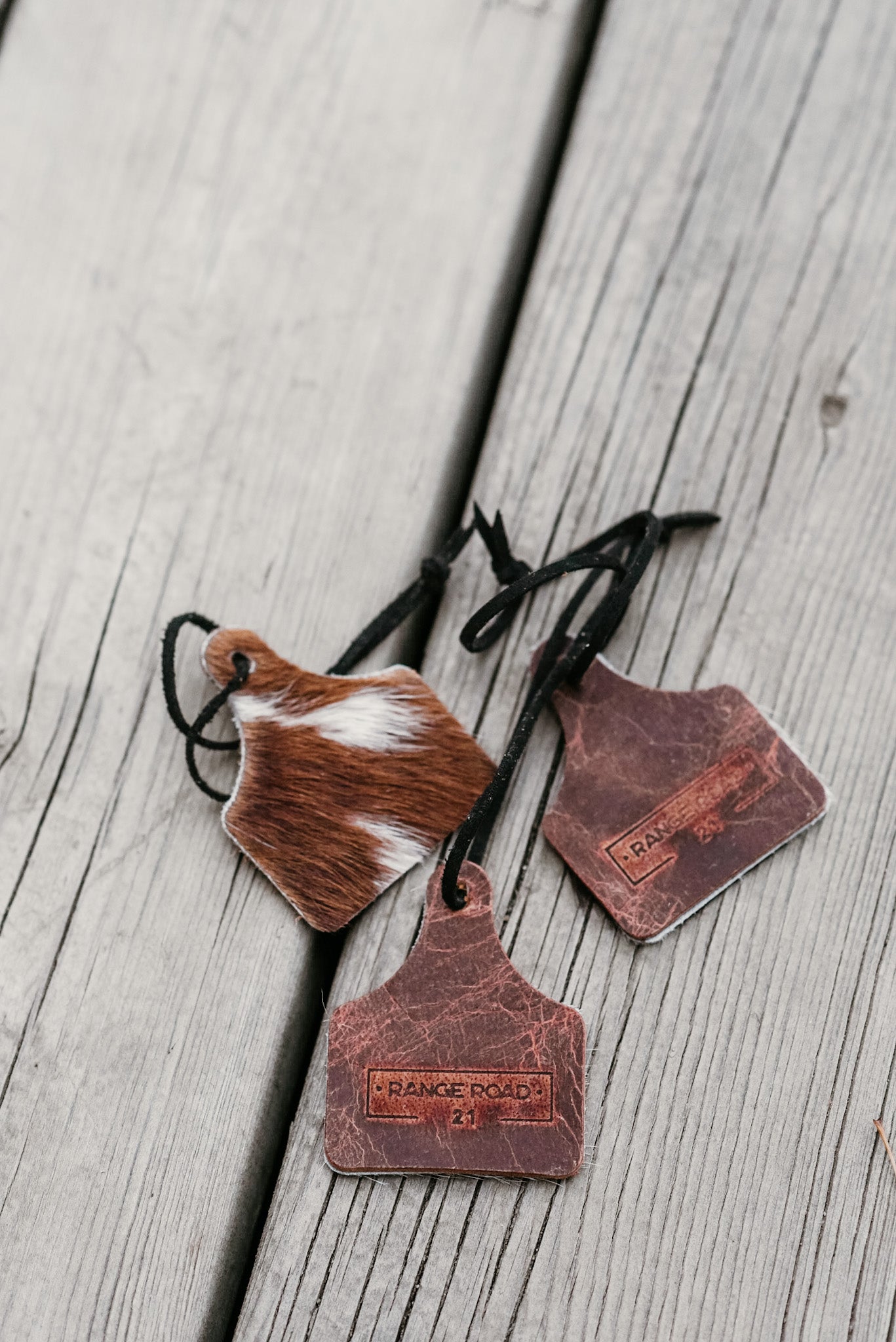 Cowhide Cow Tag Xmas Ornament