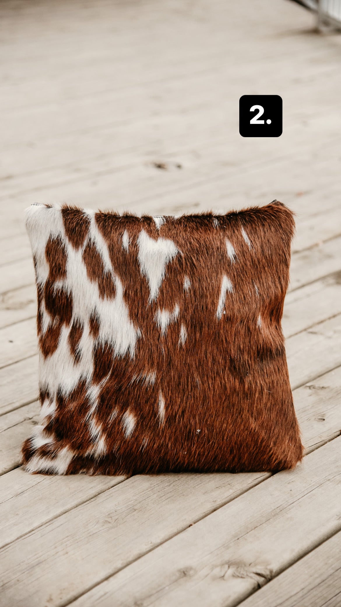 Cowhide Throw Pillow
