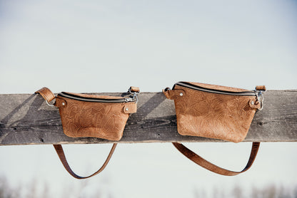 Floral Embossed Fanny Pack (Standard Size)