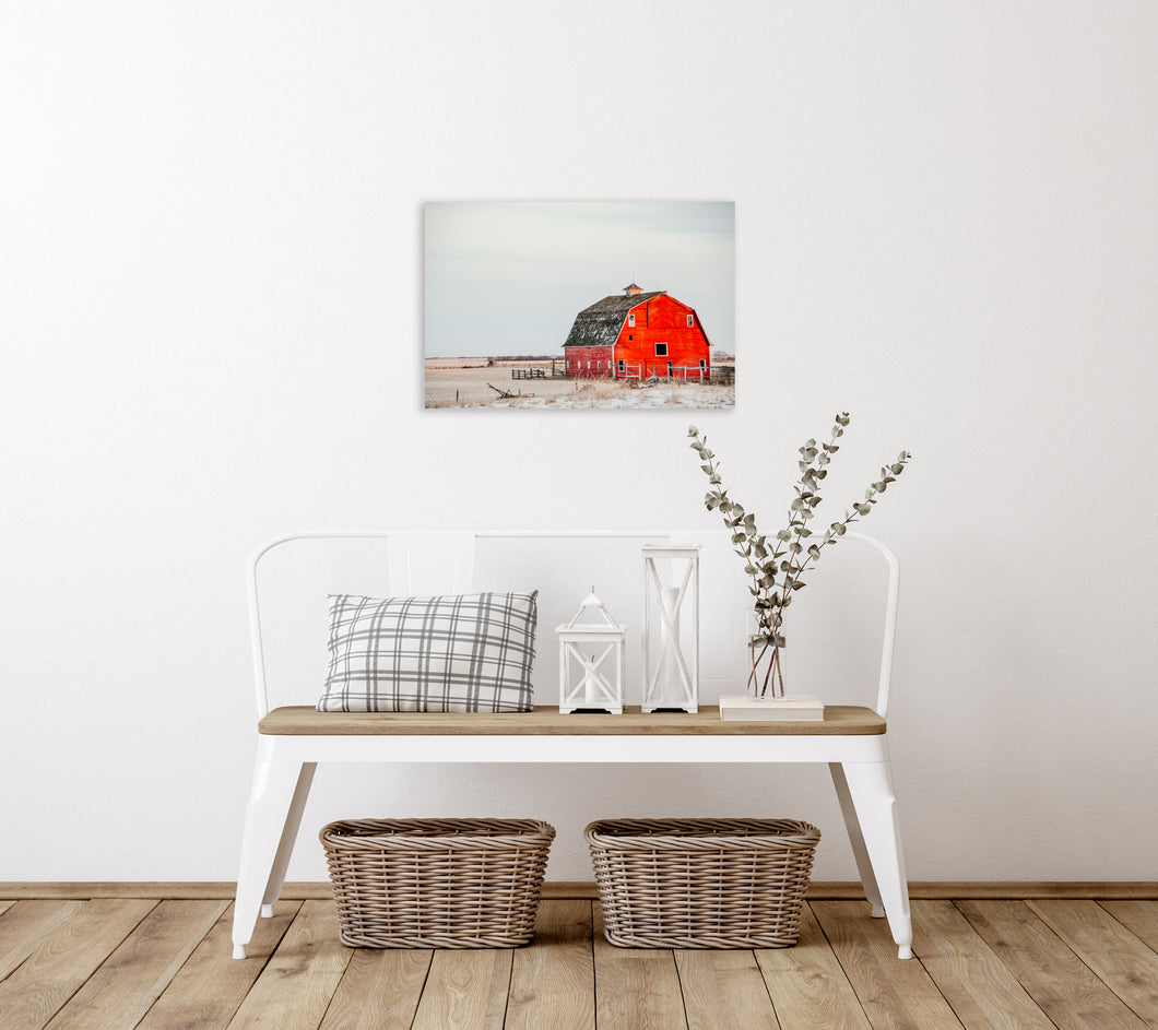 The Old Red Barn - Canvas Print