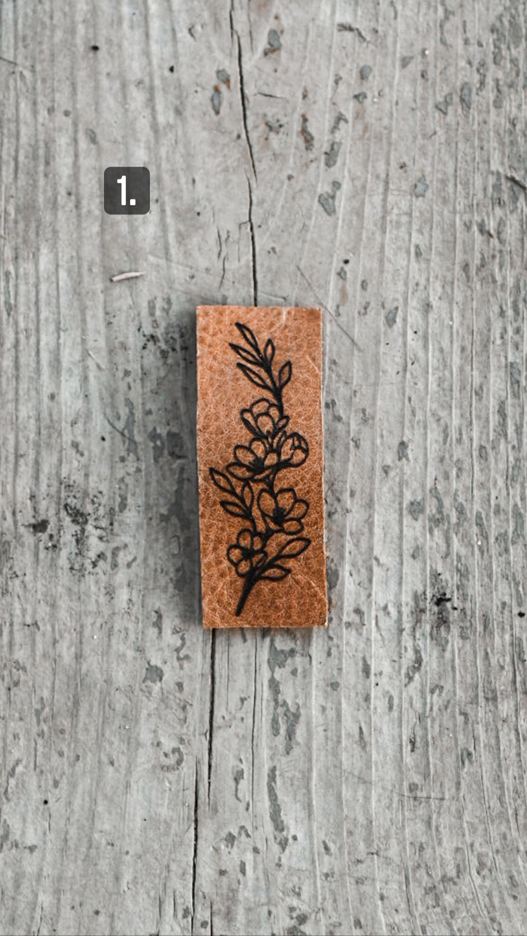 Floral Engraved Hair Clip