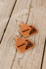 Load image into Gallery viewer, Custom Name Floral Cow Tag Keychain
