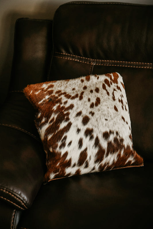 Cowhide Throw Pillow