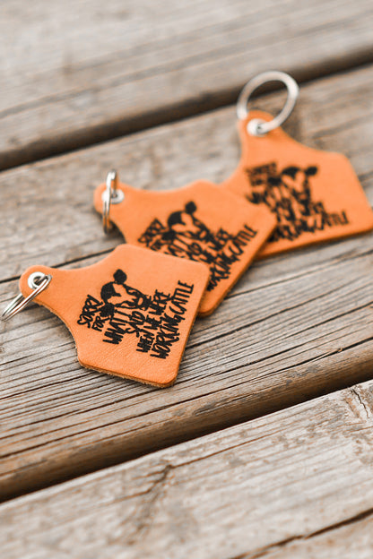 Working Cows Keychain