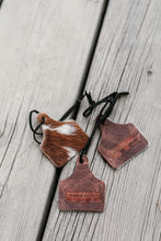 Load image into Gallery viewer, Cowhide Cow Tag Xmas Ornament
