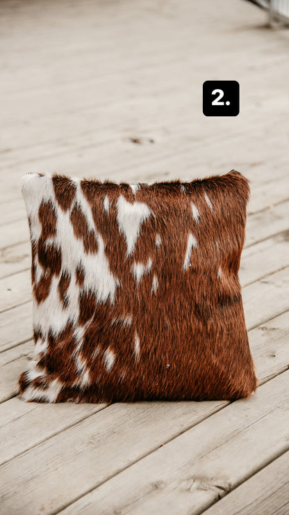 Cowhide Throw Pillow