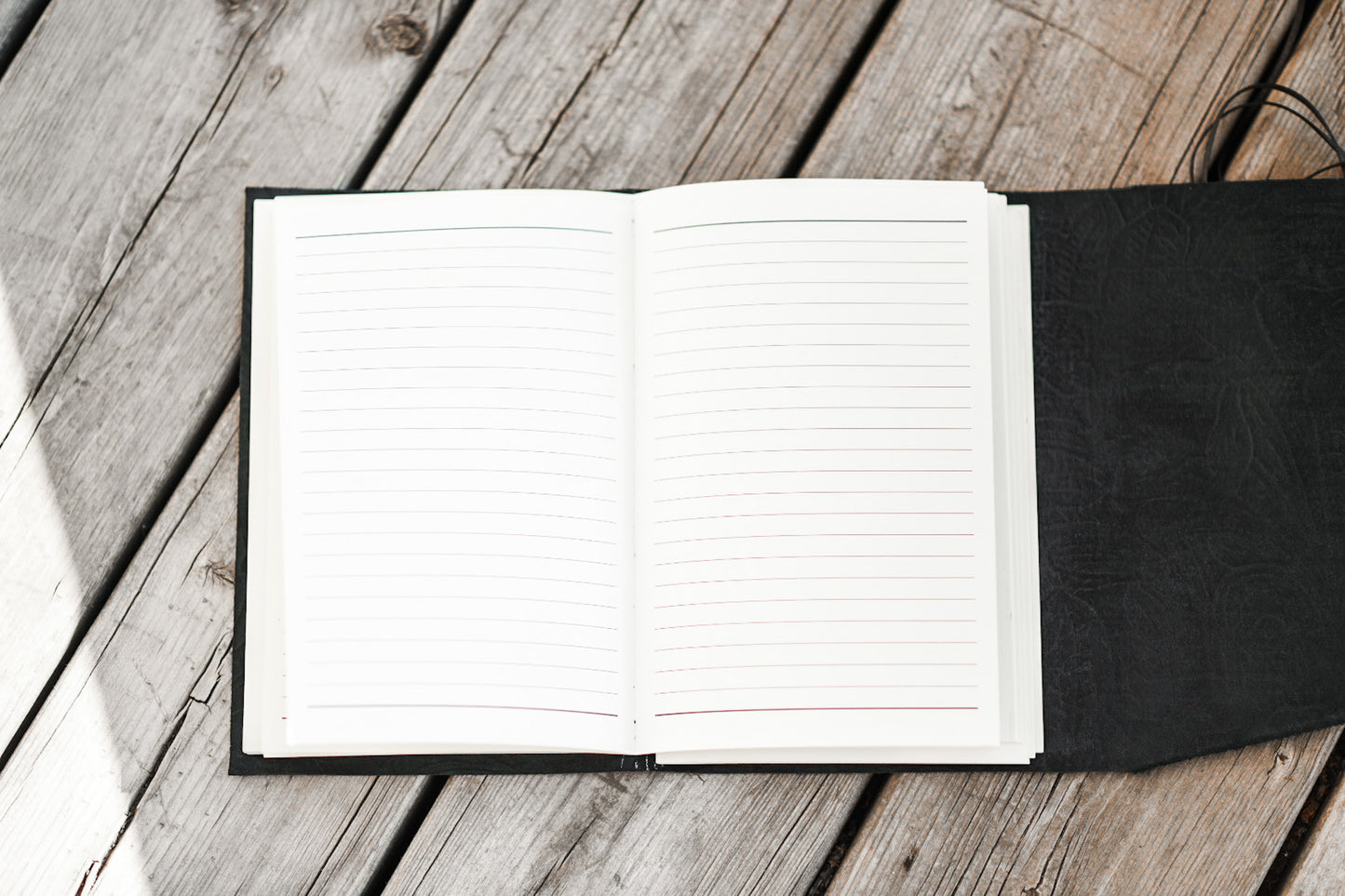 Black Embossed Leather Journal
