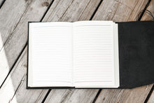 Load image into Gallery viewer, Black Embossed Leather Journal
